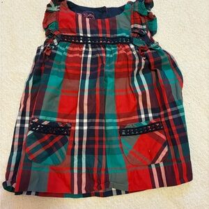 Ruffle Butts Plaid Sleeveless Dress (2T)